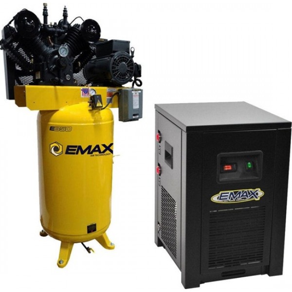 EMAX 80 Gallon 175 Psi 7.5HP Vertical Air Compressor with Compressed Air Dryer Bundle