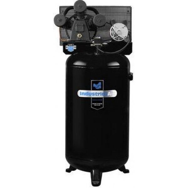 Industrial Air Compressor 4.7 HP 80 Gallon Vertical Stationary 3 Cylinder