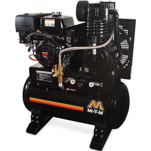 Mi T M Air Compressor 30 Gallon Stationary 13.0 HP Honda Gas