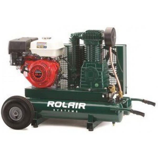 Rolair 9HP Honda 20.1 CFM@90PSI 9 Gallon Twin Tank Compressor with Electric Start