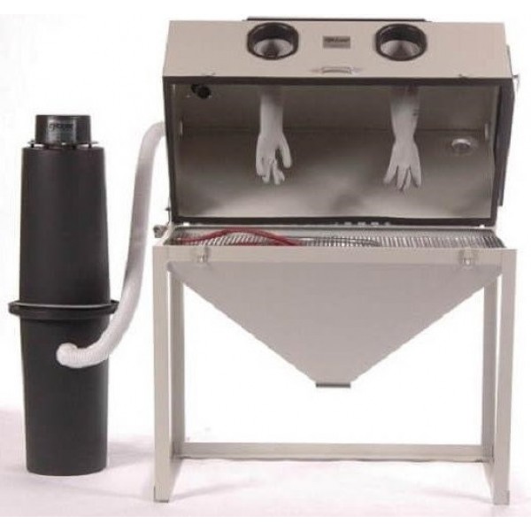 Cyclone 110VAC Top and Side Opening Floor Standing Abrasive Sand Blast Cabinet