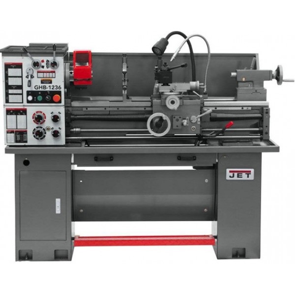 JET 12 x 36 Geared Head Bench Lathe with Newall DP700