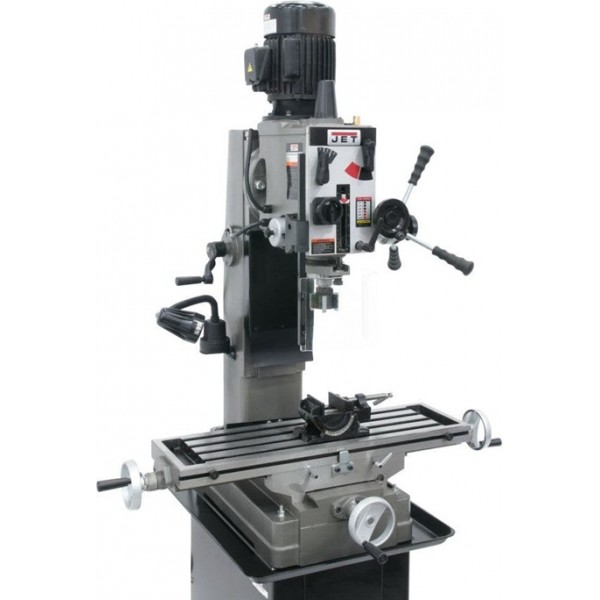 JET Geared Head Square Column Mill/Drill with Newall DP700 2-Axis DRO & X-Powerfeed
