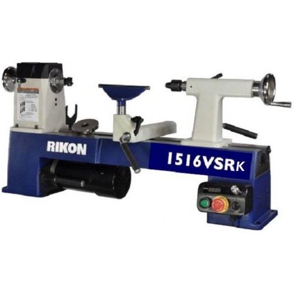 RIKON 12 Inch x 16-1/2 Inch VSR MIDI Lathe with 4-Jaw Chuck