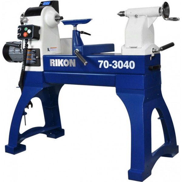 RIKON 30 In. x 40 In. Heavy Duty VSR Lathe with Sliding Bed