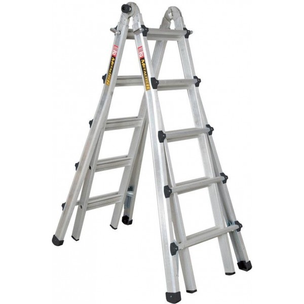 Metaltech 21ft Telescoping Multi-Position Ladder Aluminum Grade 1A Metaltech 21ft Telescoping Multi-Position Ladder Aluminum Grade 1A