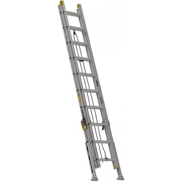 Werner 20 Ft. Type I Aluminum D-Rung Extension Ladder with Werner LevelSafe Pro Leveler