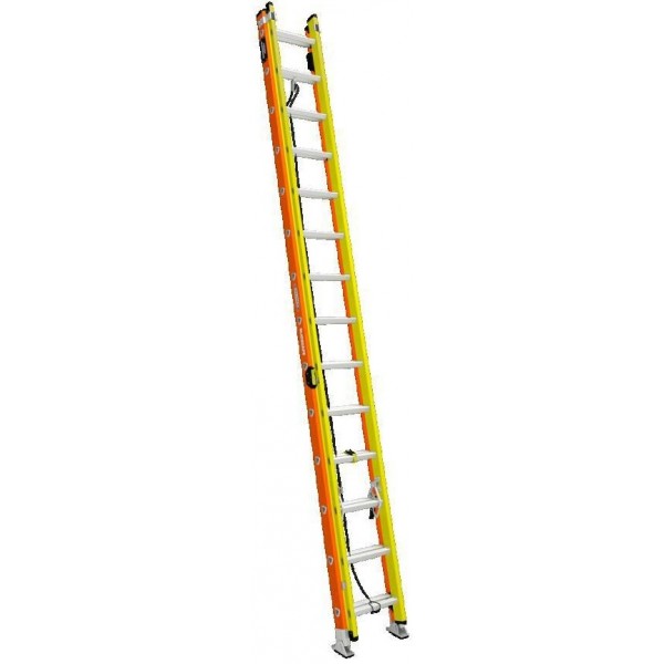 Werner Glidesafe Extension Ladder Fiberglass Tri Rung Type IA 32'
