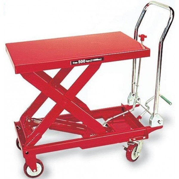 American Forge Hydraulic Table Cart Foot Pedal Operated 1100 Lbs Heavy Duty