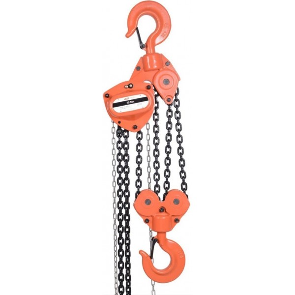 Atlas Lifting and Rigging ACH 10 Ton Chain Hoist 30 Ft. Lift with Overload Protection
