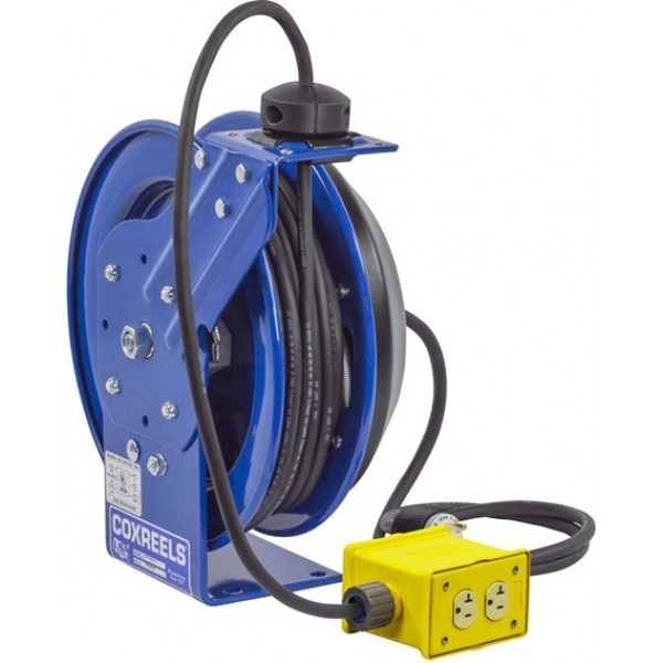 Coxreels Spring Driven Cord Reel Quad Industrial Rec 12GA x 50'