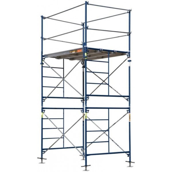 Metaltech 10 ft x 5 ft x 7 ft Safer Stack, 2 Story Fixed Scaffold Tower Metaltech 10 ft x 5 ft x 7 ft Safer Stack, 2 Story Fixed Scaffold Tower