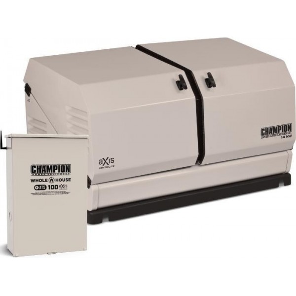 Champion Power Equipment 14kW aXis Home Standby Generator System with 100 Amp aXis Automatic Transfer Switch