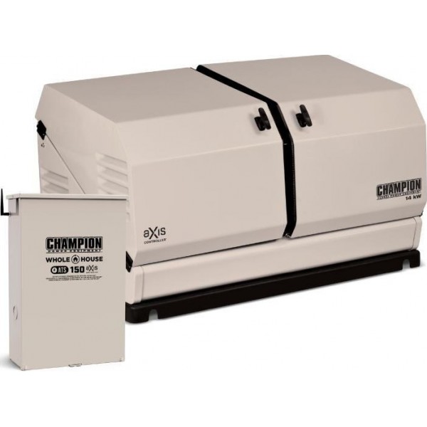 Champion Power Equipment 14kW aXis Home Standby Generator System with 150 Amp aXis Automatic Transfer Switch