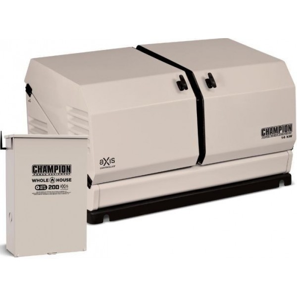Champion Power Equipment 14kW aXis Home Standby Generator System with 200 Amp aXis Automatic Transfer Switch