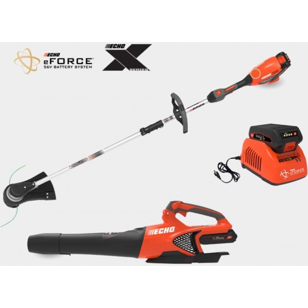 Echo 56V eFORCE Trimmer Blower Combo Kit with 2.5Ah Battery/Charger