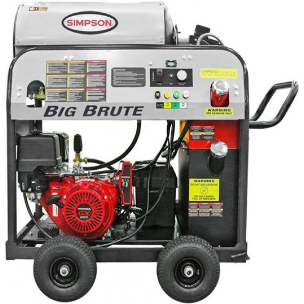 Simpson Big Brute 4000 PSI at 4.0 GPM HONDA GX390 with COMET Triplex Plunger Pump Hot Water Professional Gas Pressure Washer (49-State)