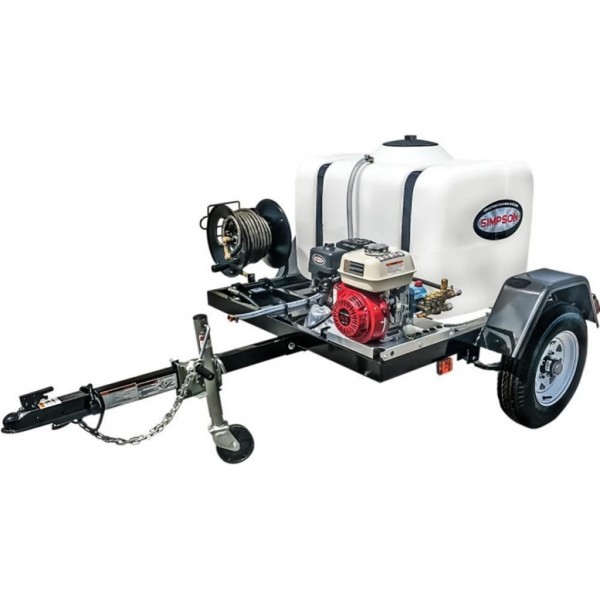 Simpson Cold Water Professional Gas Pressure Washer Trailer 3200 PSI
