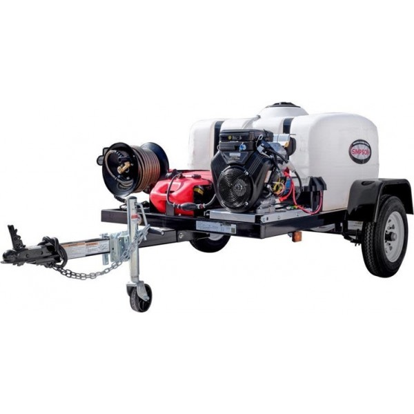 Simpson Cold Water Professional Gas Pressure Washer Trailer 4200 PSI - 49 State Certified