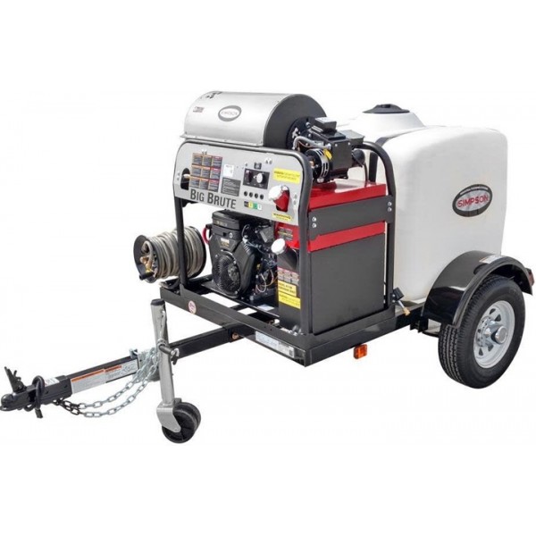 Simpson Hot Water Professional Gas Pressure Washer Trailer 4000 PSI