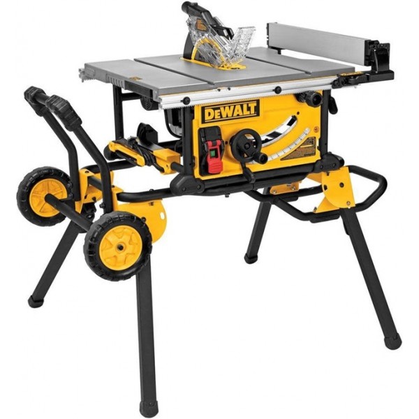 DEWALT 10in Jobsite Table Saw 32 1/2in Rip Capacity & Rolling Stand