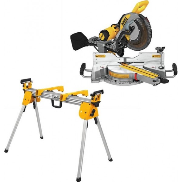 DEWALT 12 in Sliding Compound Miter Saw with Compact Miter Saw Stand