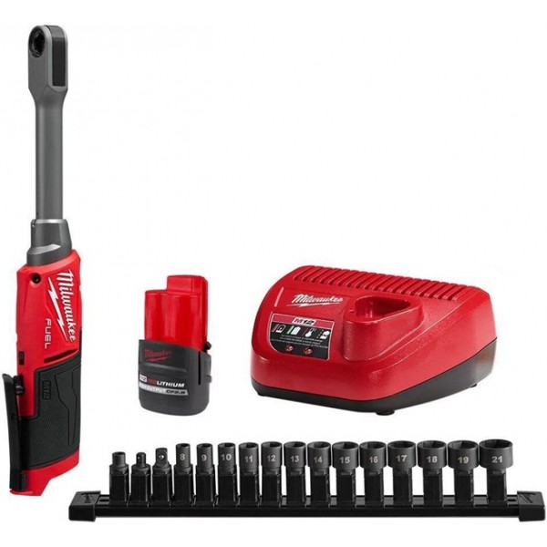Milwaukee M12 FUEL INSIDER Extended Reach Box Ratchet Kit