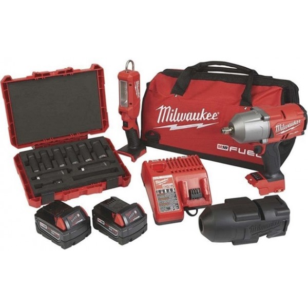 Milwaukee M18 FUEL 1/2 Inch High Torque Impact Wrench Friction Ring Kit with Socket Set
