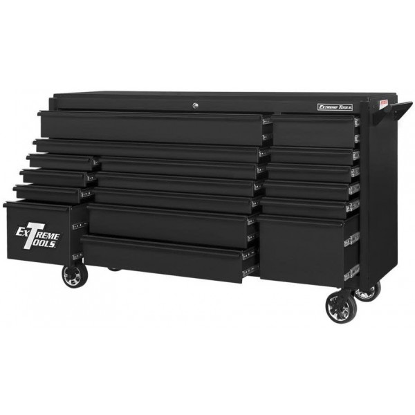 Extreme Tools DX Series Deep Roller Cabinet 72in Matte Black