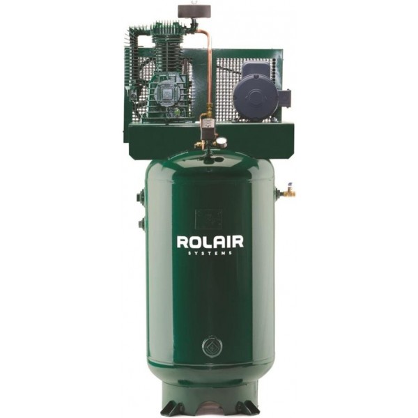 Rolair 5 HP (230V 1-Ph) 15.3 CFM@175PSI Vertical 80 Gall Compressor