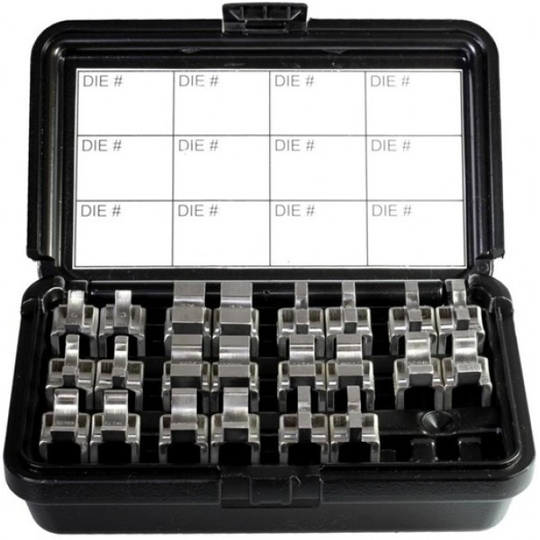 Burndy 6-Ton W Style Butting Twin Dies Lug Crimping Tool Dies