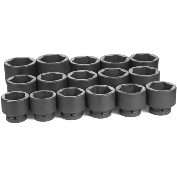 Grey Pneumatic 1in Dr. 16 Piece Fractional Set 2-1/16in - 3in