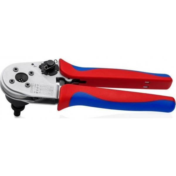 Knipex 9 Inch Steel Four Mandrel Crimping Plier with Multi-Component Handle