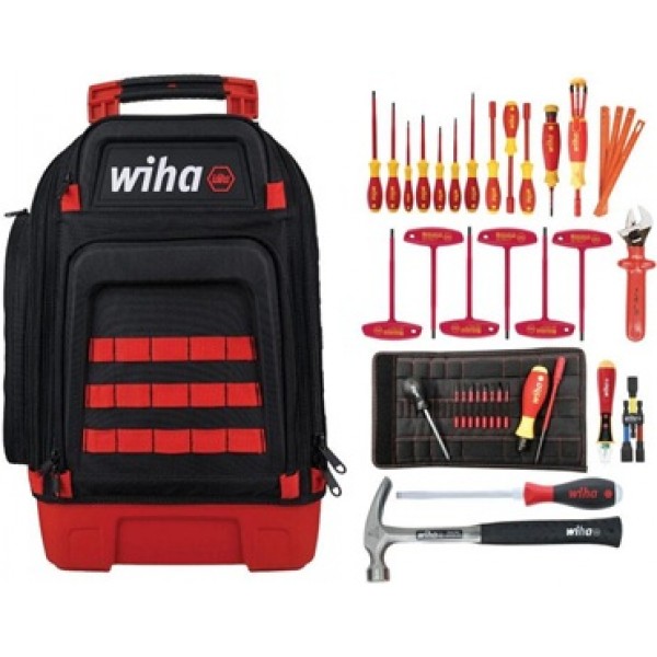 Wiha Insulated Electricians Tool Kit in Heavy Duty Backpack, 48 Piece