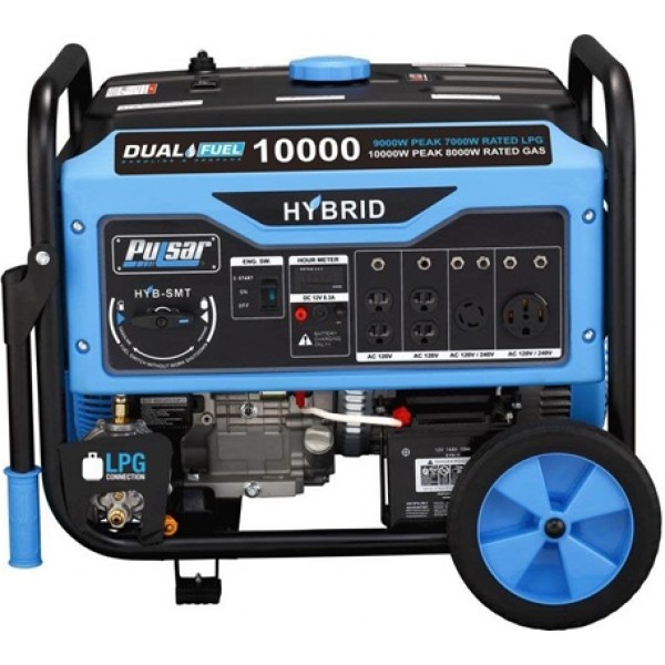 Pulsar Products 10,000 Watt Dual Fuel 50-State Portable Generator