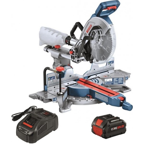 Bosch PROFACTOR 18V Surgeon 10in Dual Bevel Slide Miter Saw Kit