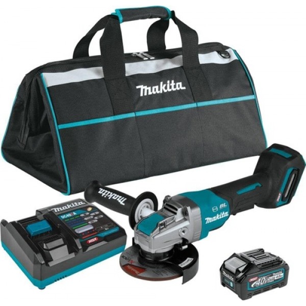 Makita 40V max XGT 5in X-LOCK Paddle Switch Angle Grinder Kit with Electric Brake