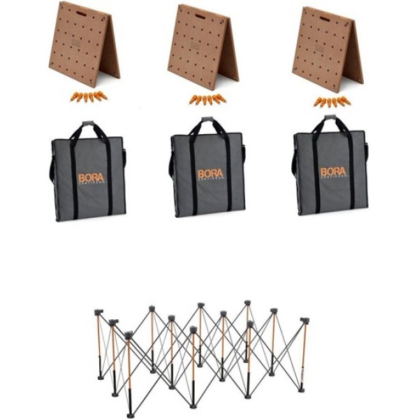 Bora Portamate Centipede 4' x 6' Unit with Table Top 3pk and Carry Bag 3pk Bundle