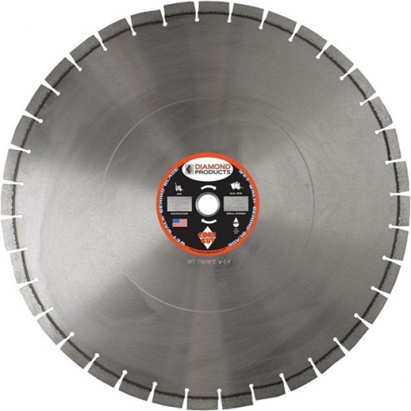 Diamond Products 26 Inch Professional Segmented Rim Diamond Blade for Hard Aggregates