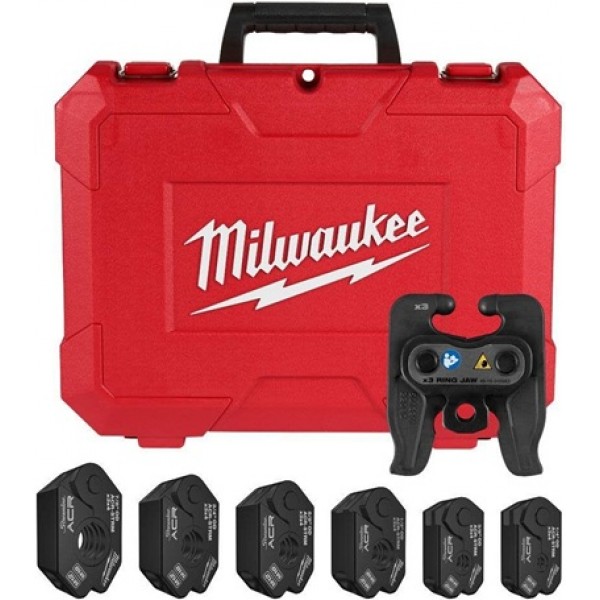 Milwaukee 1/4 Inch - 7/8 Inch Streamline ACR Pivoting Press Ring Kit for M12 FORCE LOGIC Press Tool